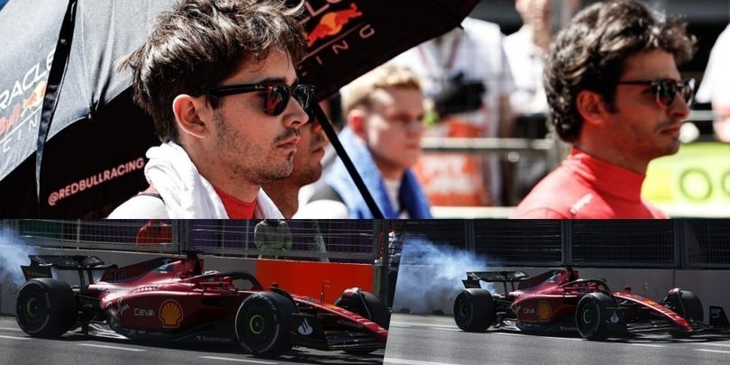 Disastro Ferrari: sia Leclerc che Sainz si ritirano dal Gp dell'Azerbaijan FOTO