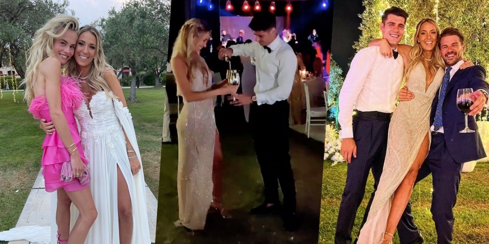 Morata e Alice, festa a Venezia per l'anniversario di matrimonio