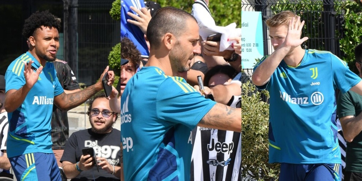 Juve, che accoglienza per Bonucci e De Ligt! E McKennie scherza con i tifosi bianconeri