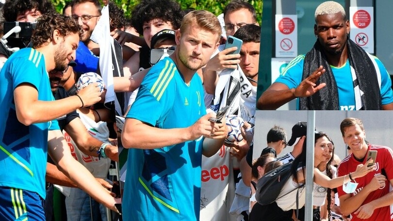 I nazionali della Juve al JMedical: cori per De Ligt