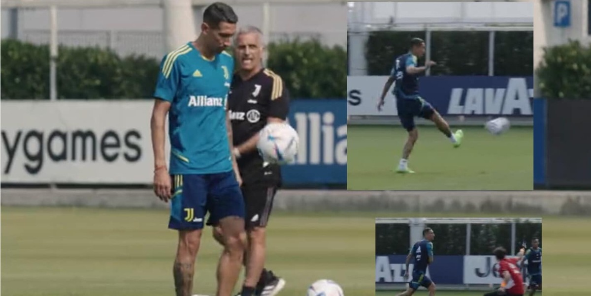Di Maria Cam: il Fideo senza segreti in allenamento. E il mondo Juve impazzisce