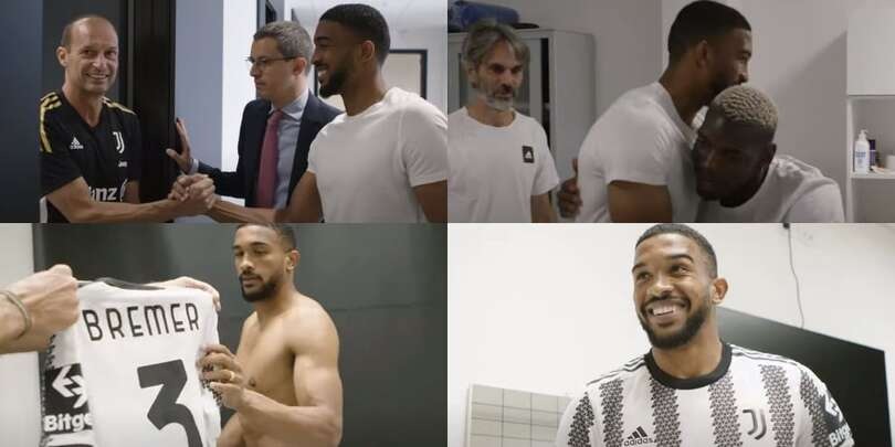 Juve, il Bremer mai visto: tutte le immagini inedite dell'arrivo