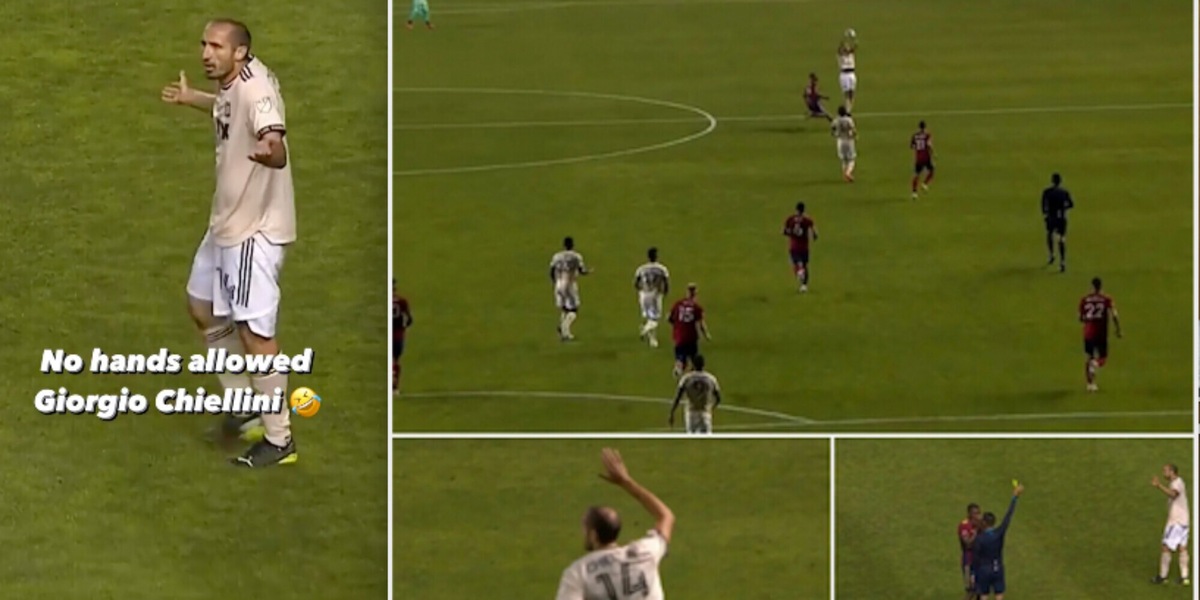 Los Angeles, pazzi per Chiellini che ferma la palla con le mani