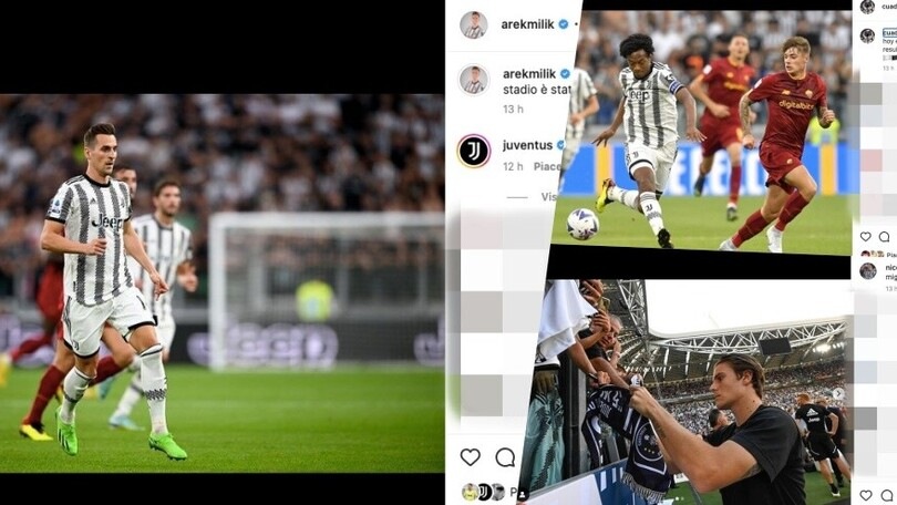 Juve, dall'emozione di Milik alla carica di Kostic: i messaggi social