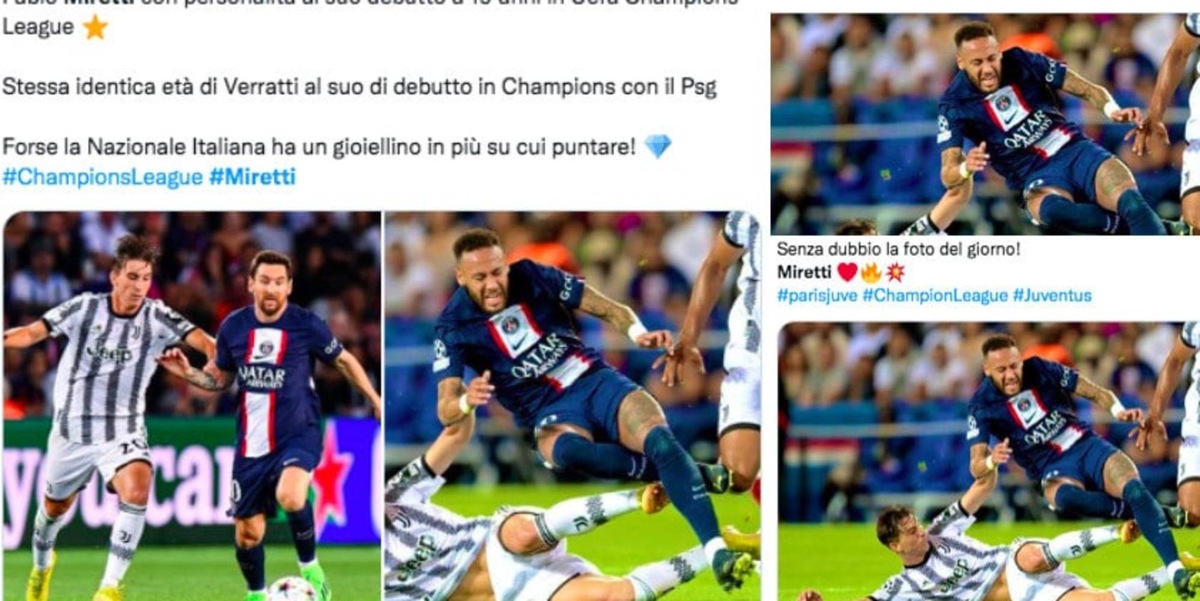 Miretti su Neymar: i tifosi lo incoronano dopo Psg-Juve
