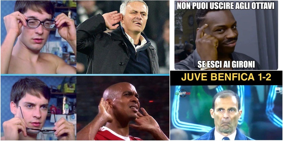 La Juve cade contro il Benfica e il web si scatena