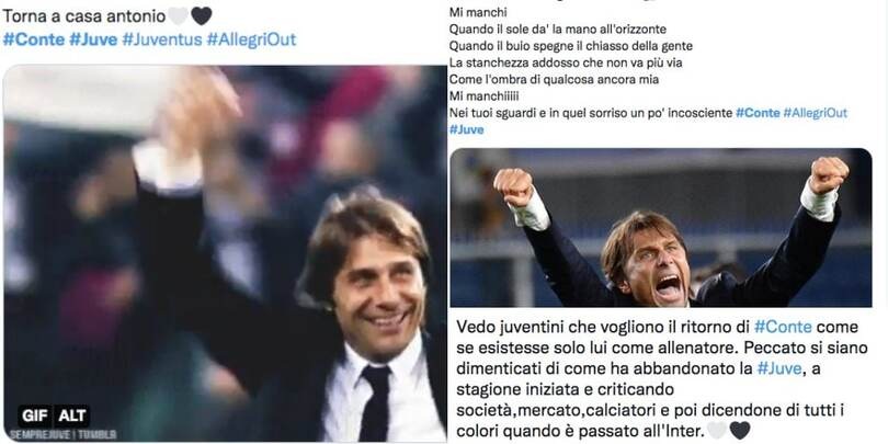 Juve, la suggestione Conte e le reazioni dei tifosi bianconeri