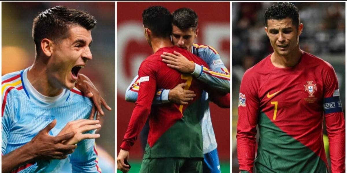 Morata e Ronaldo, gli ex Juve e Real in Spagna-Portogallo: gol e abbracci