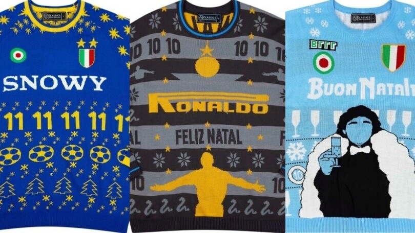 Natale con Ronaldo, Baggio, Ravanelli o Totti: i maglioni del calcio FOTO