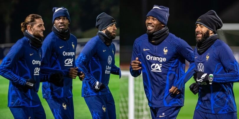 Rabiot, Benzema e Thuram: il primo allenamento della Francia in vista del Mondiale 2022