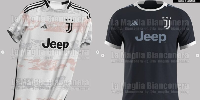 Juventus, le indiscrezioni sulla seconda e terza maglia per la stagione 2023/2024