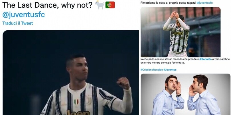 Cristiano Ronaldo a zero, tifosi Juve sui social: "The last dance"