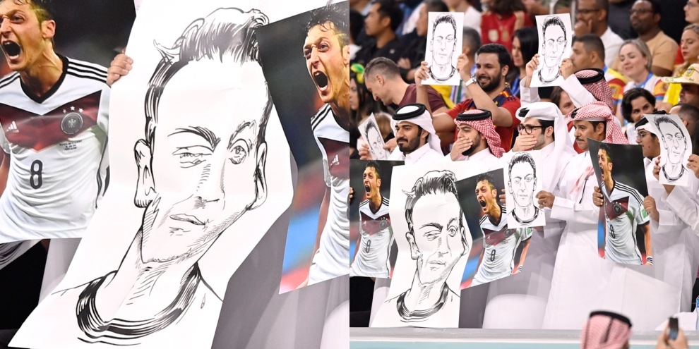 I tifosi del Qatar rispondono alla polemica della Germania con… Ozil