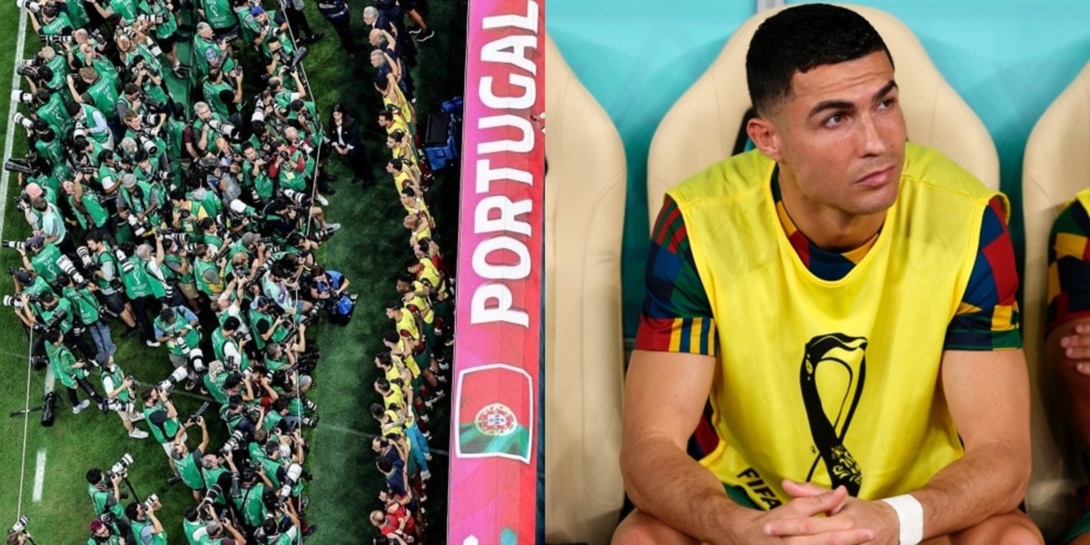 Cristiano Ronaldo al centro del mondo anche in panchina: l'incredibile immagine
