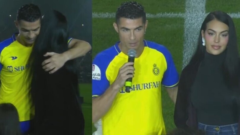 Cristiano Ronaldo raggiunto da Georgina: baci e abbracci con l’intera famiglia