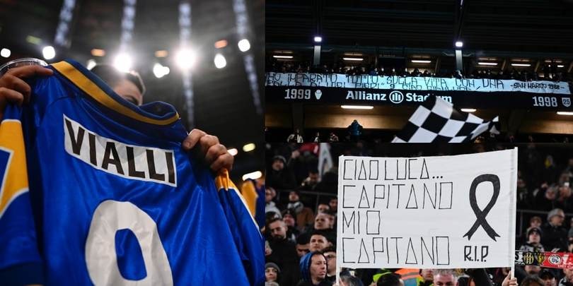 Vialli, l'omaggio dei tifosi della Juventus all'Allianz Stadium