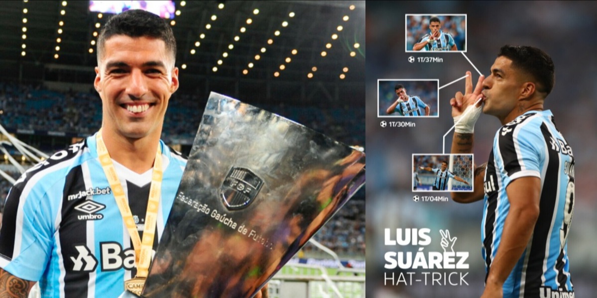 Suarez, esordio show: tripletta in 37' e il Gremio vince la Recopa Gaucha