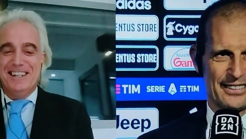 Allegri, Grassani e il siparietto sulla cravatta al termine di Juve-Atalanta