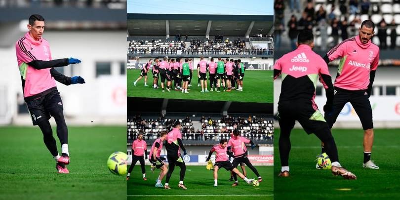 Juve, allenamento davanti ai tifosi: il discorso di Allegri e la carica di Chiesa