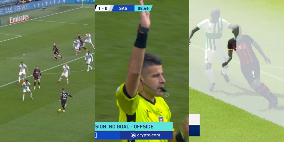 Milan-Sassuolo: il gol di Giroud annullato con il fuorigioco semiautomatico