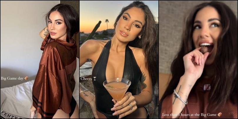 Giulia De Lellis supersexy per il Super Bowl e Rihanna