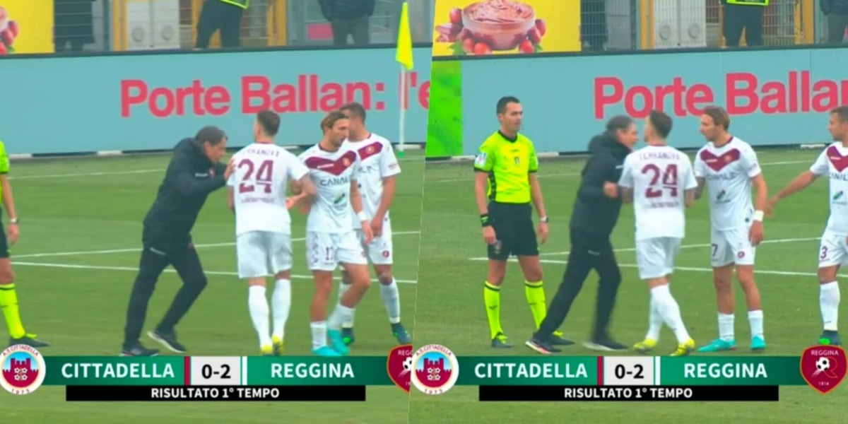 Cittadella-Reggina, nervi tesi e Inzaghi in campo all'intervallo: cos'è successo