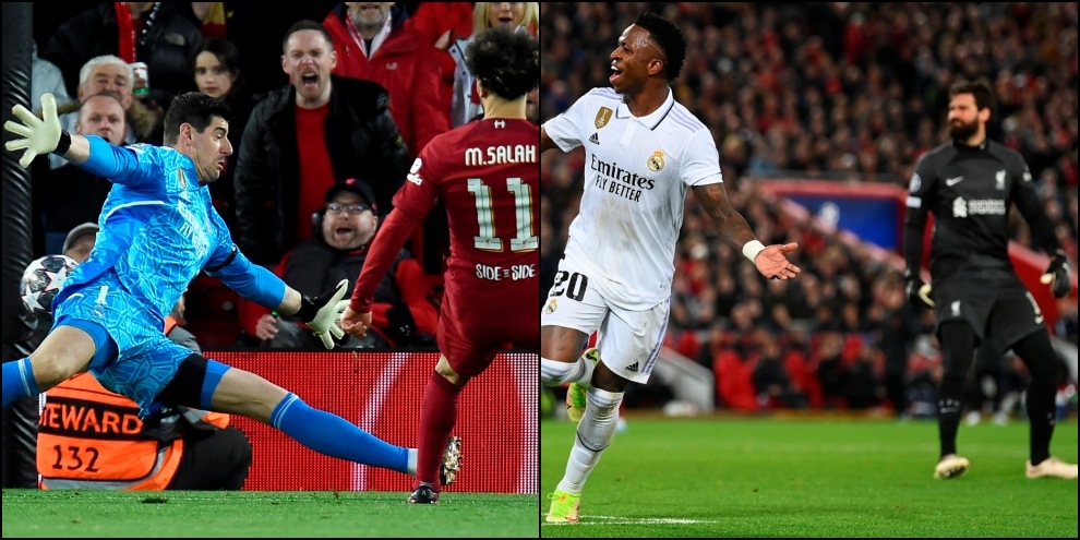 Liverpool-Real Madrid, la serata no di Courtois e Alisson: che errori nel primo tempo