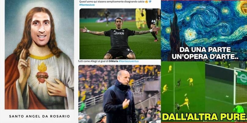 Di Maria disegna calcio e i tifosi della Juve impazziscono di gioia: le reazioni social