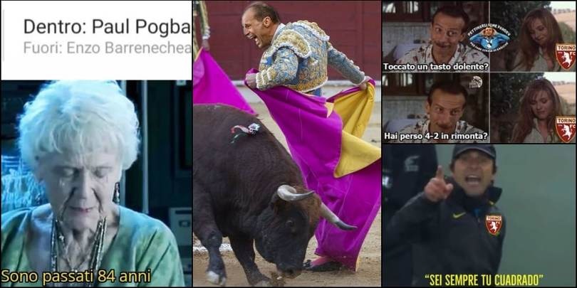 Juventus-Torino, ironie social: Pogback, Cuadrado uomo derby e Allegri matador