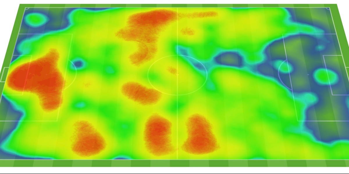 Roma-Juve, l'heatmap di Mourinho