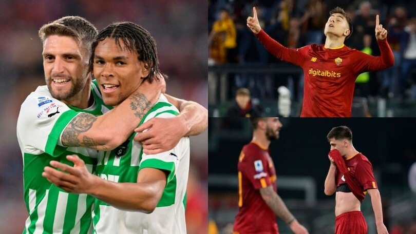 Poker Sassuolo, Roma ko in dieci: Laurienté show, Dybala non basta