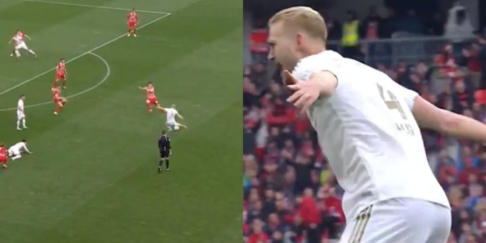 De Ligt, che gol hai fatto? Il destro finisce all’incrocio!