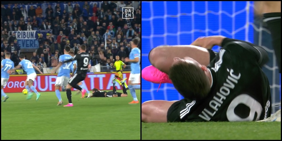 Lazio-Juve, Vlahovic e il pestone di Cataldi
