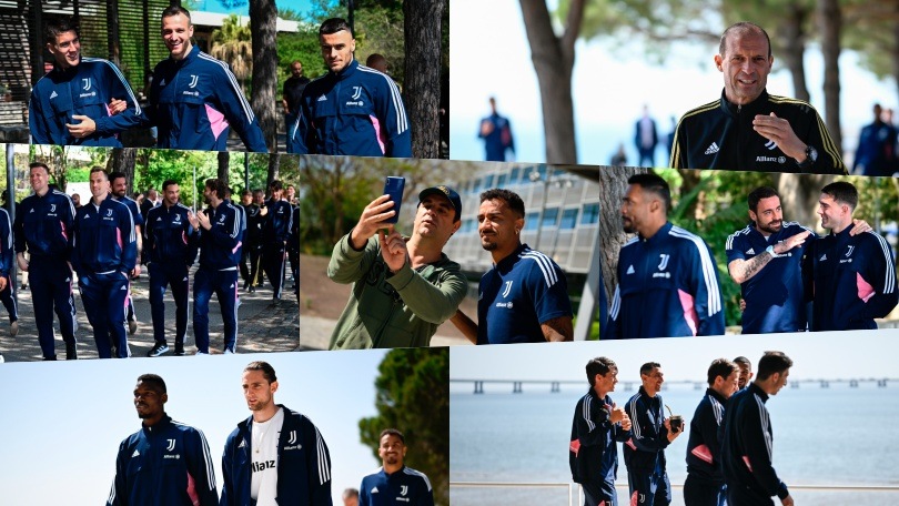 La Juventus a Lisbona: sorrisi, selfie e passeggiata in attesa dello Sporting