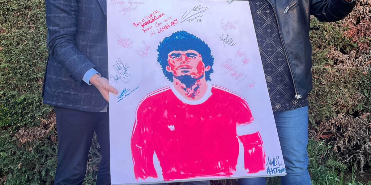 Maradona: un ritratto autografato per aiutare la lotta contro il cancro in Argentina