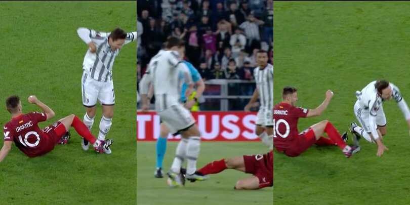 Rakitic su Chiesa durissimo: neanche giallo FOTO
