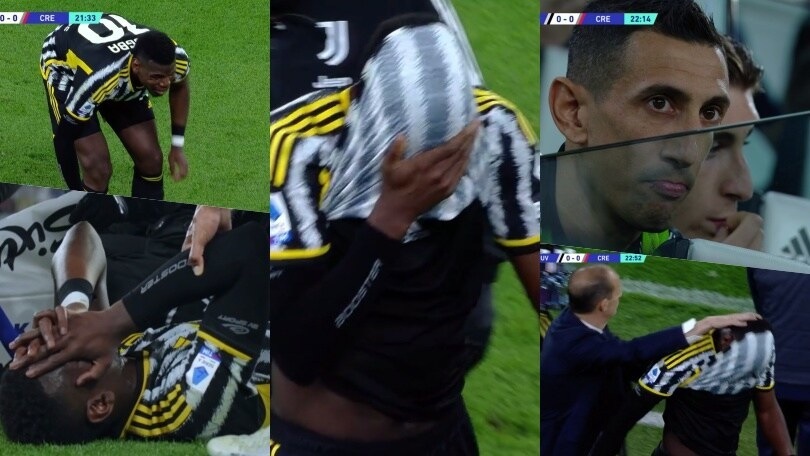 Pogba si infortuna dopo 20 minuti e lascia il campo piangendo