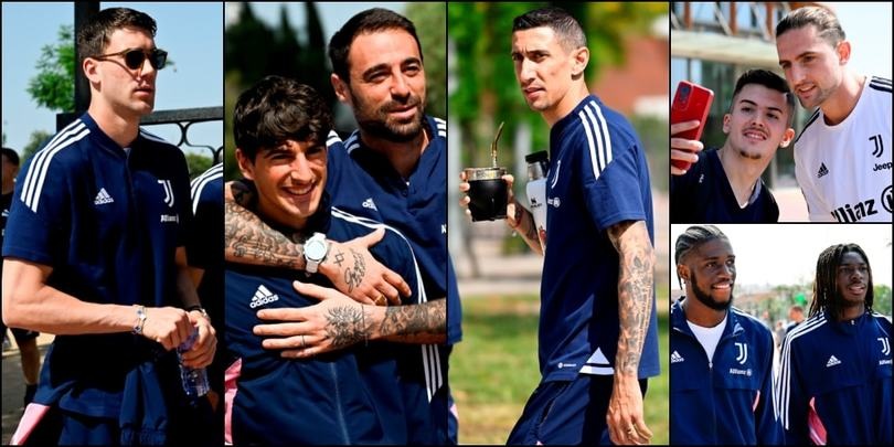 Il Barbieri a Siviglia: lo stile Juve e i selfie di Rabiot e Di Maria
