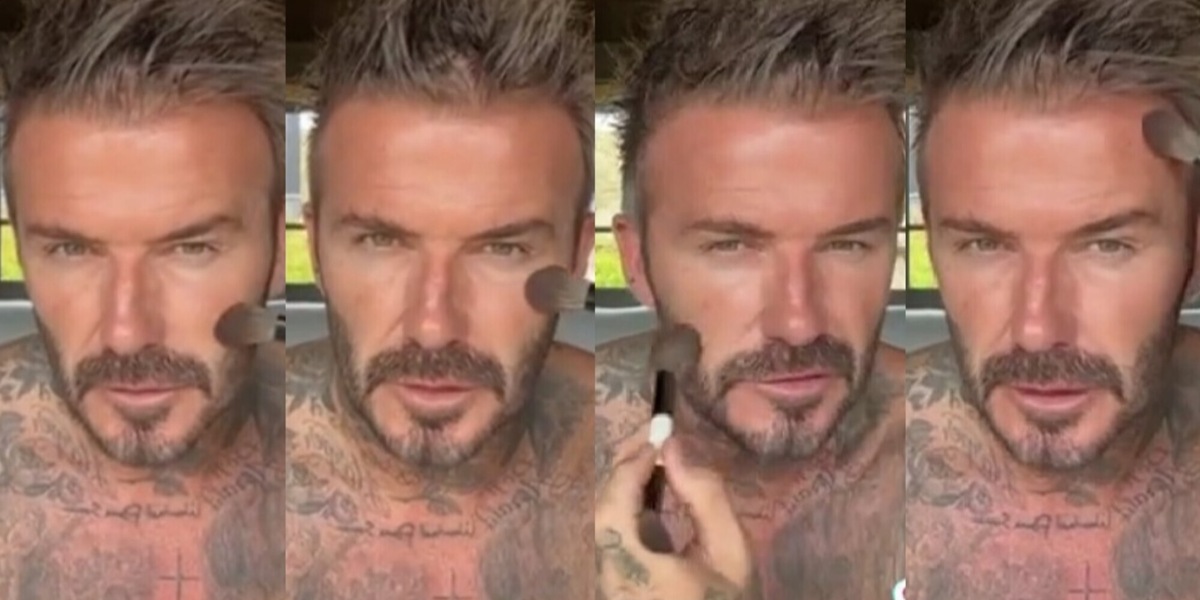 David Beckham, la lezione di make-up è virale sui social: la reazione dei fan