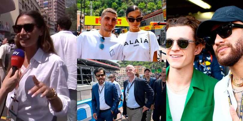 Melissa Satta, Berrettini, Infantino, Verratti e Neymar: tutti nel paddock del GP di Monaco