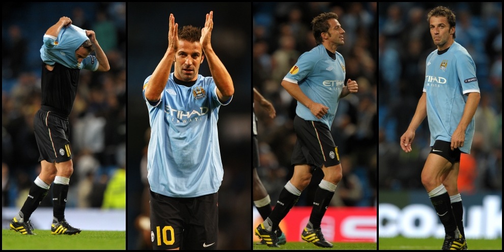 Champions, Del Piero con la maglia del Manchester City