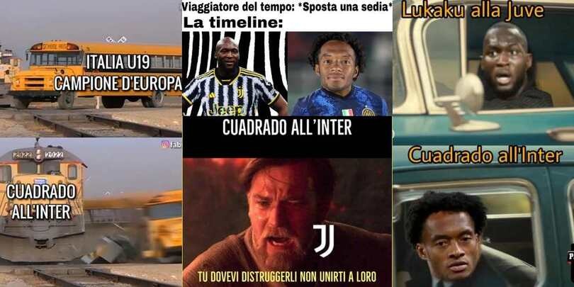 Cuadrado, Lukaku, l'Inter e la Juve. Lo "scambio" scatena l'ironia del web