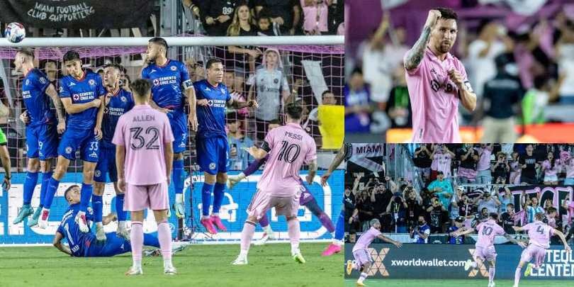 Messi, il primo gol con l'Inter Miami è una punizione magistrale!