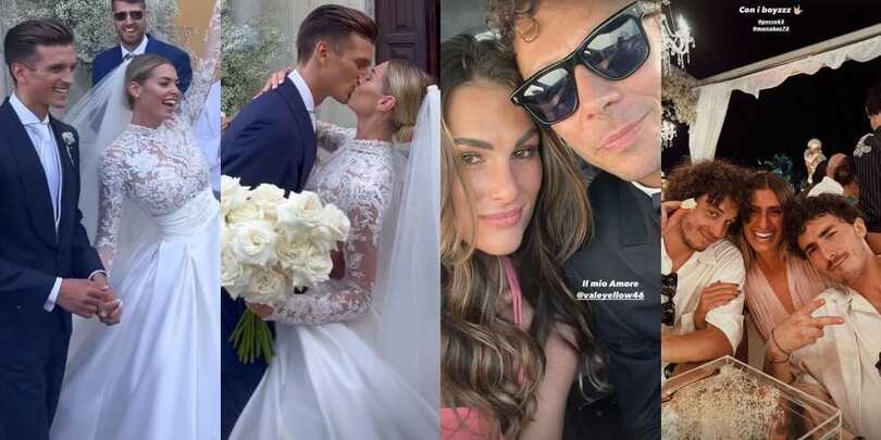 Il fratello di Valentino Rossi si è sposato: anche Bagnaia e Bezzecchi al matrimonio