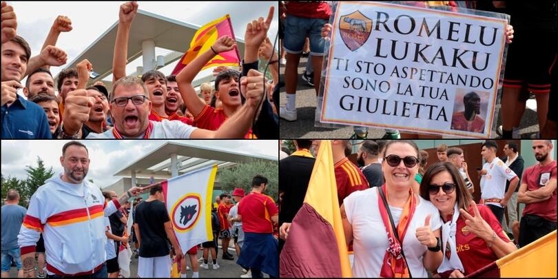 Lukaku, tifosi Roma in delirio a Ciampino: "Romelu, sono la tua Giulietta"