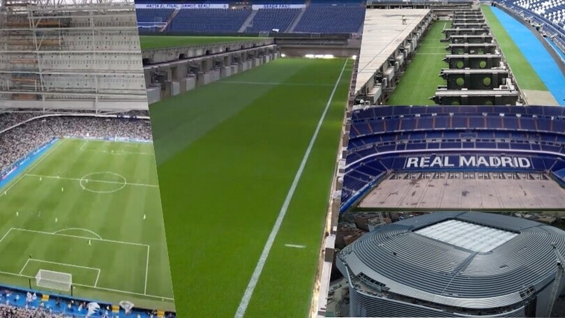 Real, il nuovo Bernabeu: l’incredibile trasformazione del campo retrattile