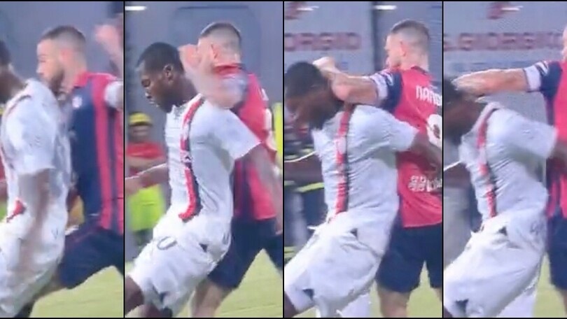 Nandez, colpo proibito a Musah in Cagliari-Milan: neanche fallo
