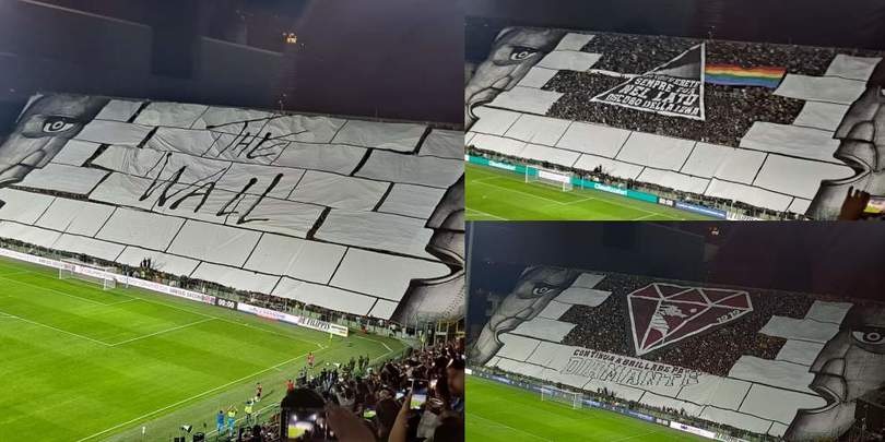 Salernitana-Inter, la coreografia dell'Arechi è pazzesca: tributo ai Pink Floyd