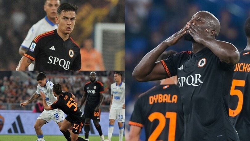 Soulé sfida l'idolo Dybala, Lukaku-Pellegrini gol: 2-0 Roma al Frosinone