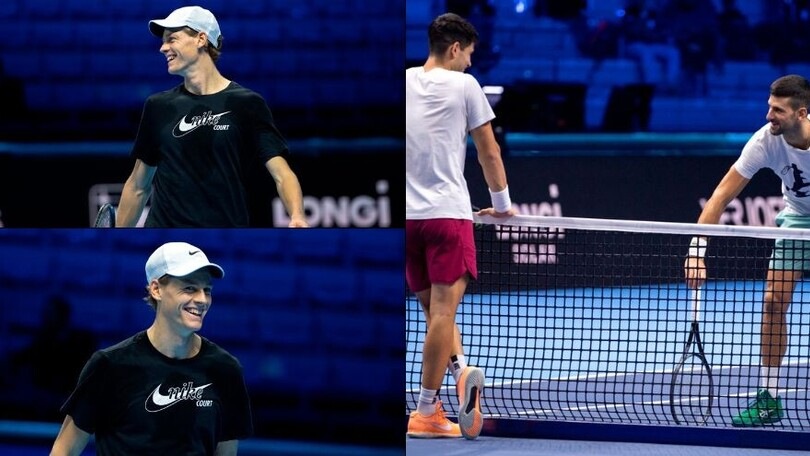Sinner divertito, Djokovic scherza con Alcaraz: le Nitto ATP Finals si avvicinano